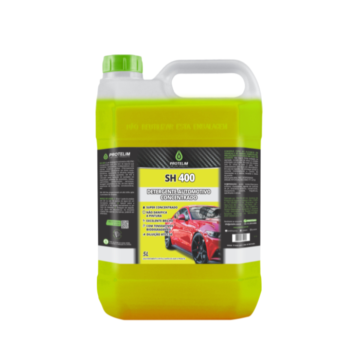 SH400 5L Protelim Shampoo Lava Auto Detergente Neutro Concentrado