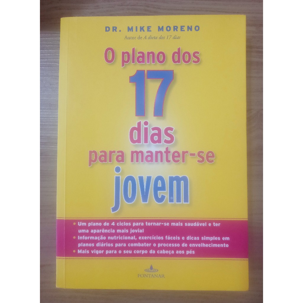 Livro - O Plano dos 17 Dias Para Manter-se Jovem (Mike Moreno)