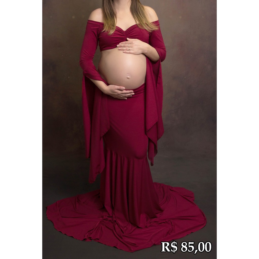 Vestido Gestante para Ensaio Fotográfico - Book Fotos Grávida Fotografo