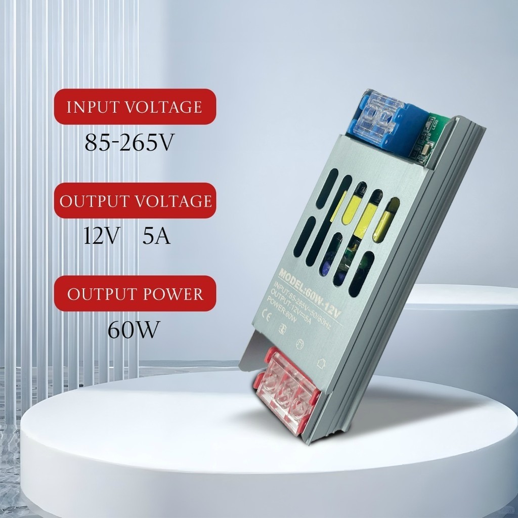 Fonte Chaveada Mini Slim 12v 5a 60w Bivolt Led Eletrônicos