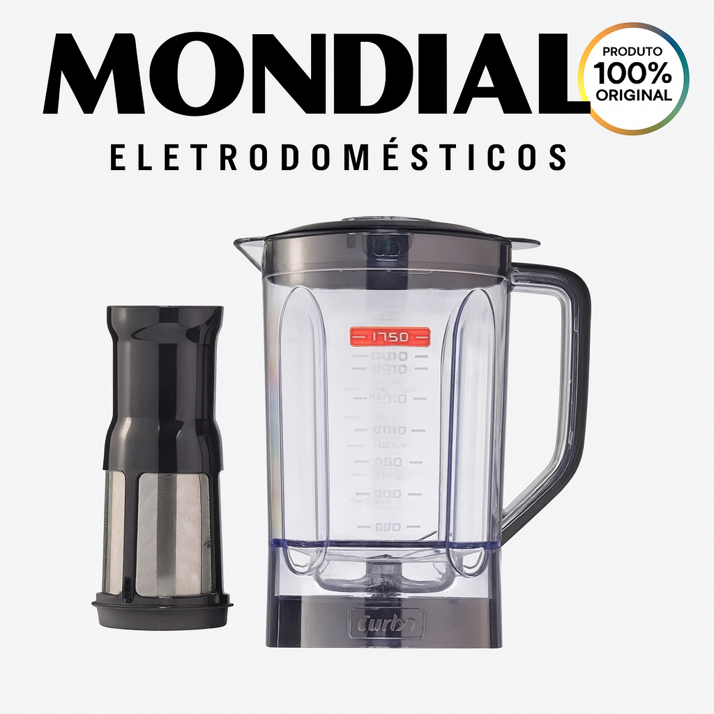 Copo Jarra Original Para Liquidificador Mondial L900 / L850 W Preto - Produto 100% Original