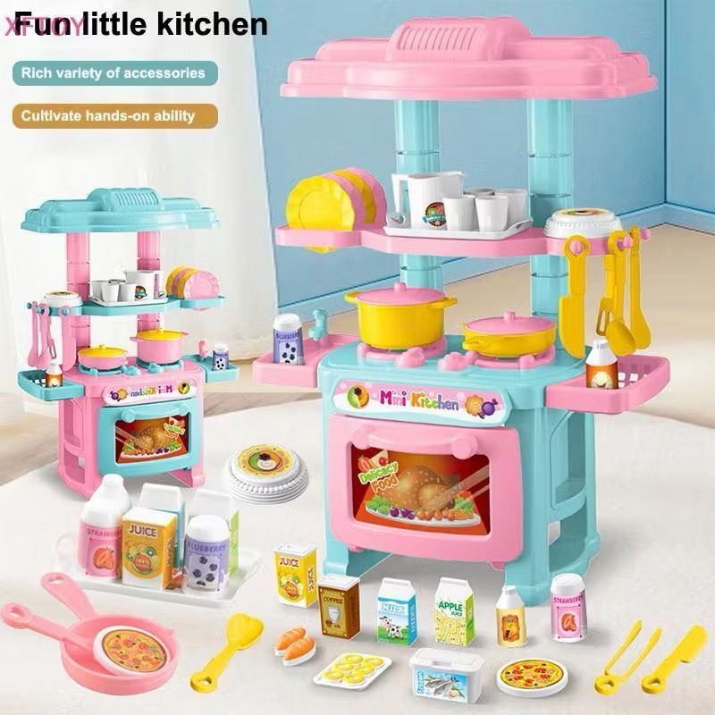 Cozinha infantil completa mini fogão panelas acessórios, kit com 51 peças, Tudo para sua Cozinha