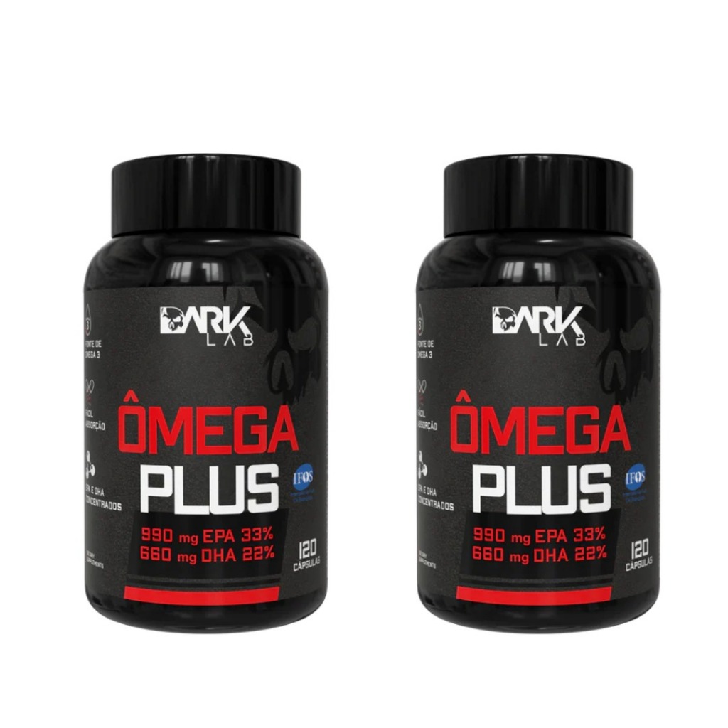 KIT 2X ÔMEGA PLUS 120 CAPS - DARK LAB em Oferta na Shopee
