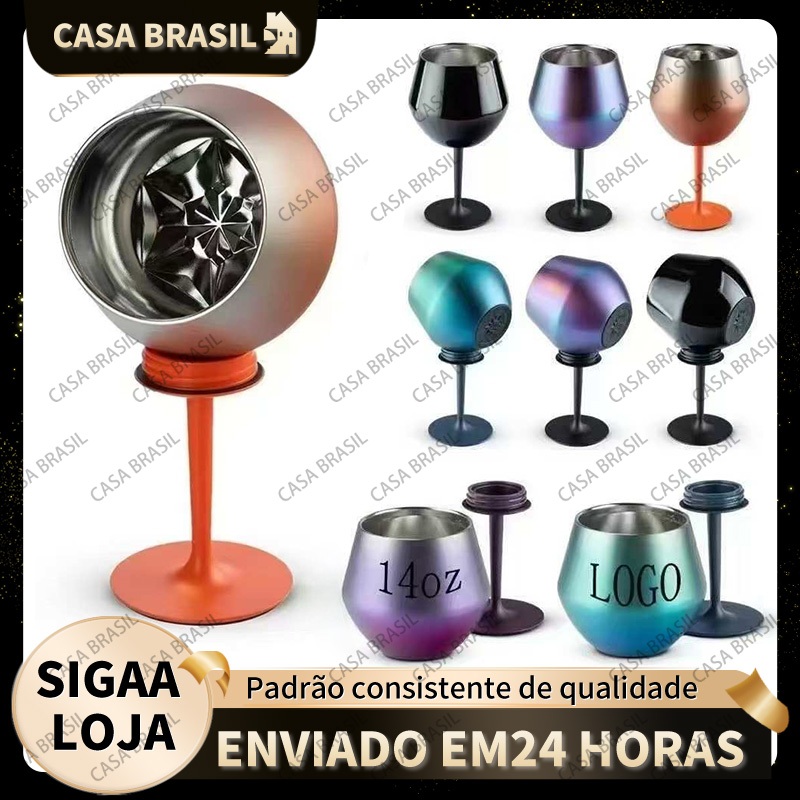 Taça Copo Térmico De Aço Inoxidável 2 Em 1 Para Bebidas E Drinks em Oferta na Shopee