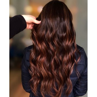 Aplique tic tac morena iluminada castanho com luzes cobre- extensão de cabelo fibra humanizada parece com cabelo humano