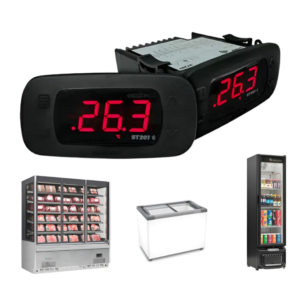Controlador De Temperatura Digital  Emicol Tipo tc900e Bivolt Expositora Freezer Cervejeiro
