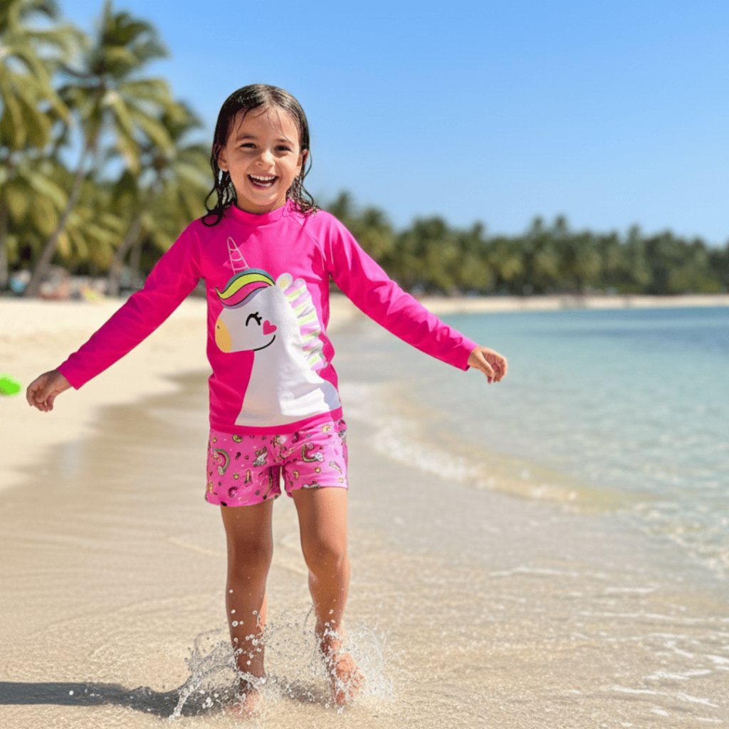 Conjunto Feminino Camisa + Short para Praia UV50+ Praia Piscina Verão
