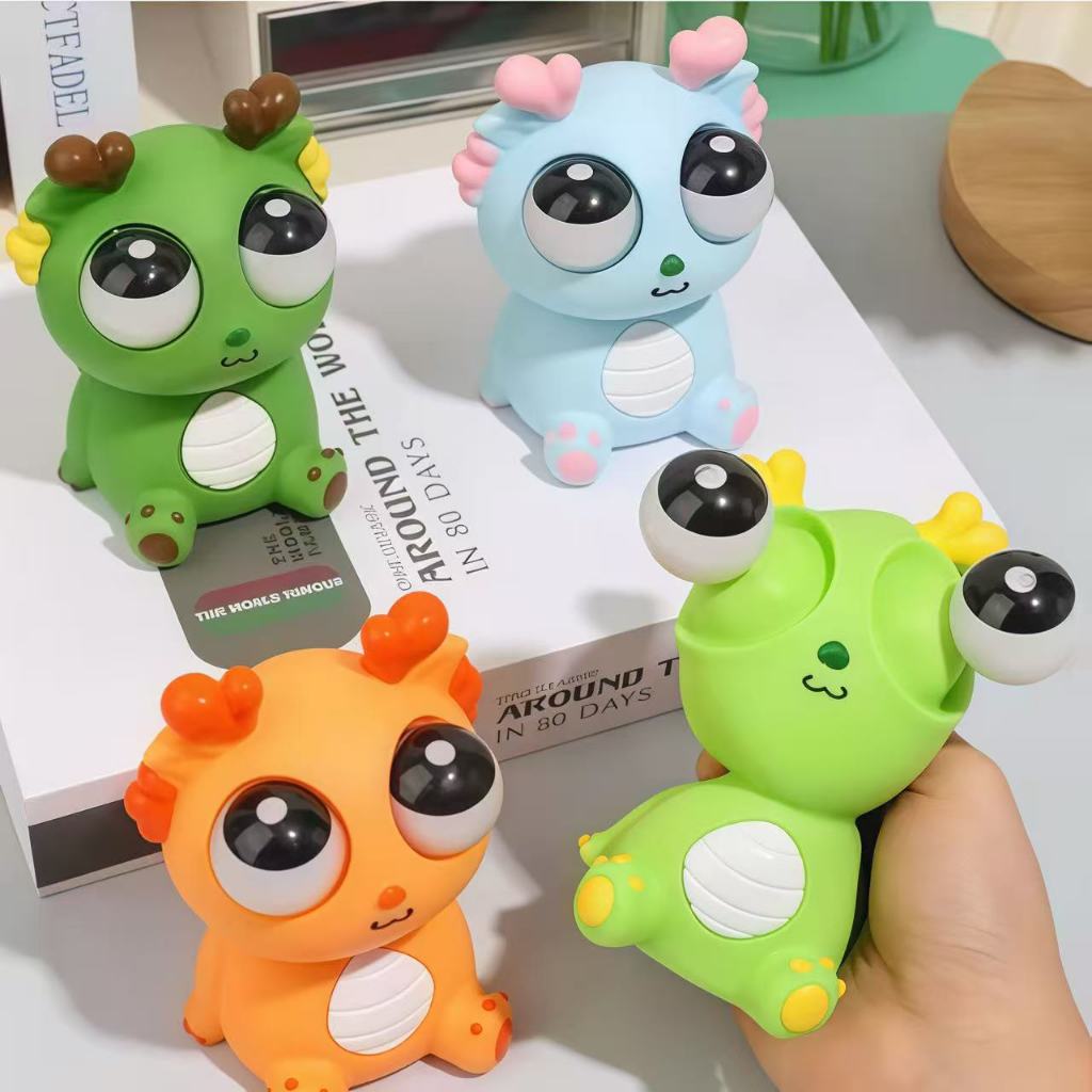 Brinquedo Dragão Antiestresse Olhos Saltando Divertido Brinquedo Anti-Stress Divertido, Perfeito para Presente em Oferta na Shopee
