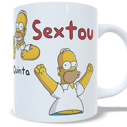 CANECA HOMER SIMPSON SEXTOU ! 325 ML JCR