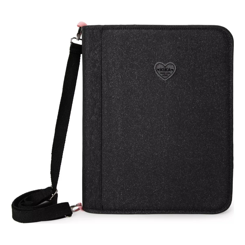 Fichário Escolar Universitário Com Glitter Alça E Zíper em Oferta na Shopee