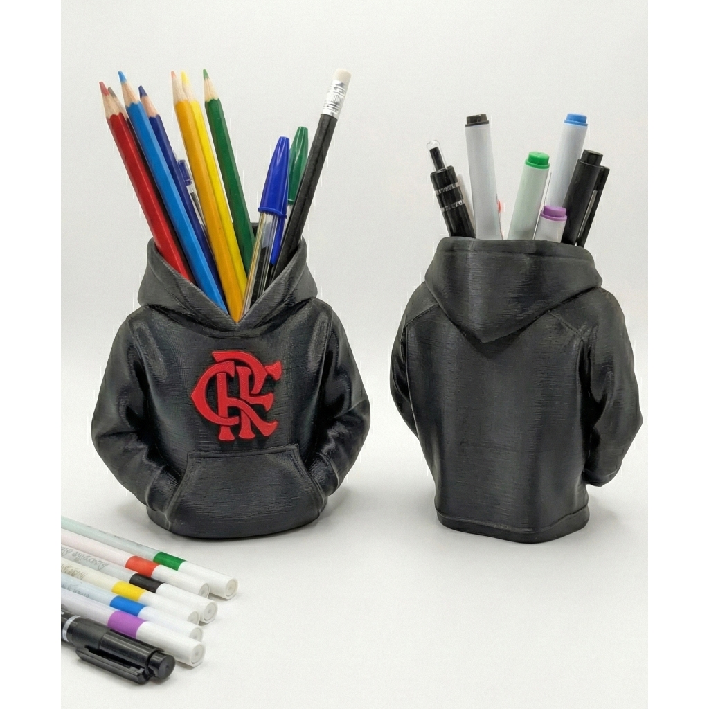 Porta Lápis / Porta Caneta 3D Formato Moletom • Personalizado com Time • Impressão 3D PLA/...