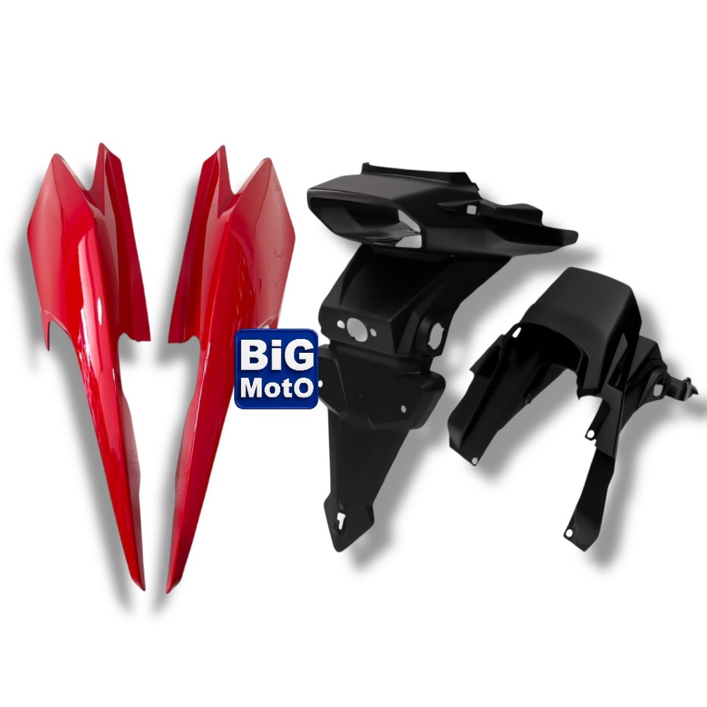 Rabeta traseira CG Fan/Titan/ Start 160 2025/2026 Vermelho Marrakesh +Paralama de Placa CG Fan/Titan/Start 160 2025/2026