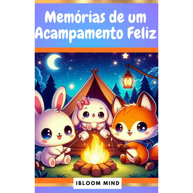 Livro de Colorir Fofo: Memórias de um Acampamento Feliz Desenhos Fofos e Aventuras relaxante