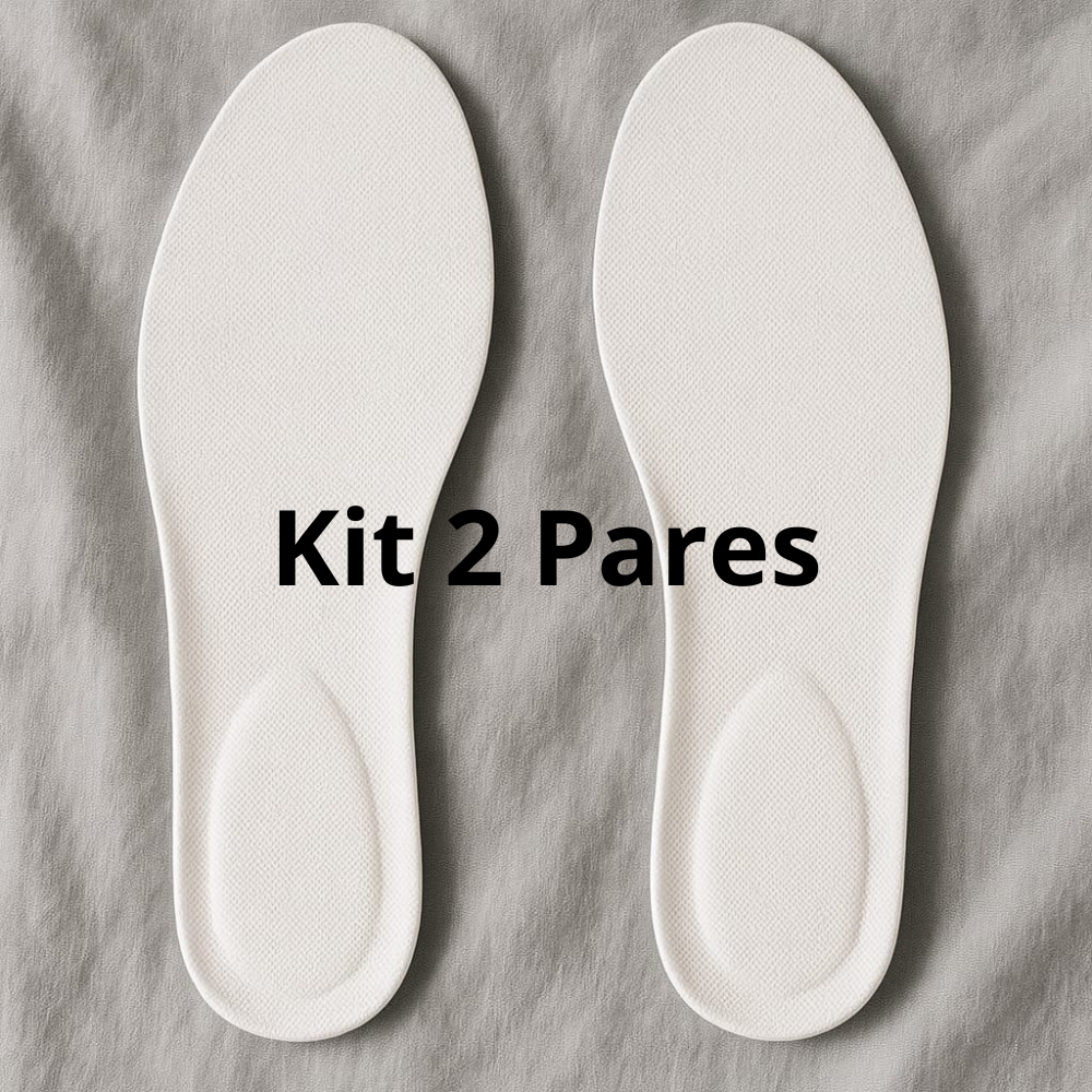 Kit 2 Pares Palmilha Anatômica Gel Confort Leve Macia Confortável