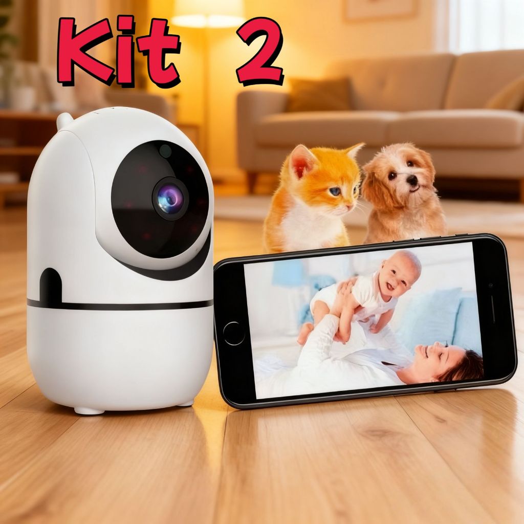 Babá Eletrônica Câmera Sem Fio Visão Noturna Infravermelho