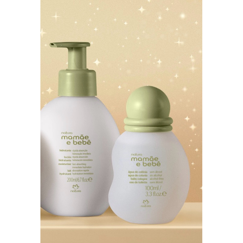 kit sabonete e colônia mamãe bebê sabonete 200ml e colônia 100ml