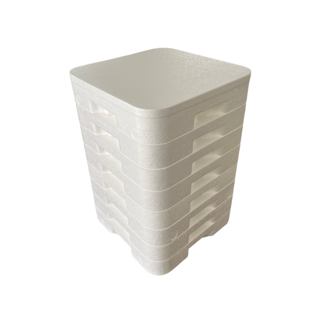 Suporte Isopor Para Marmitex Nº 8 - 8 Bases + 1 Tampa