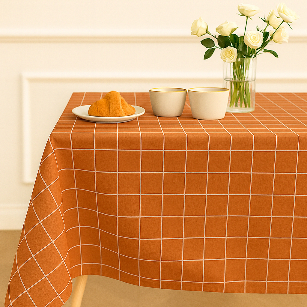 Toalha de mesa de algodão xadrez de 4 a 10 Lugares em Oferta na Shopee