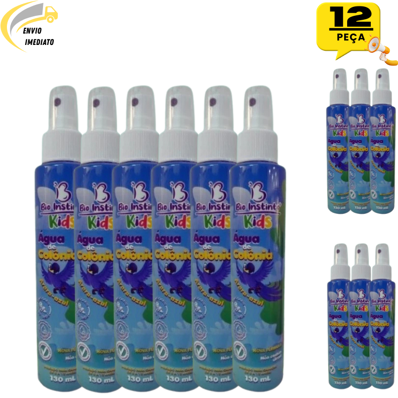 Kit 12 Água de Colônia Infantil Kids 130 ml - Bio Instinto