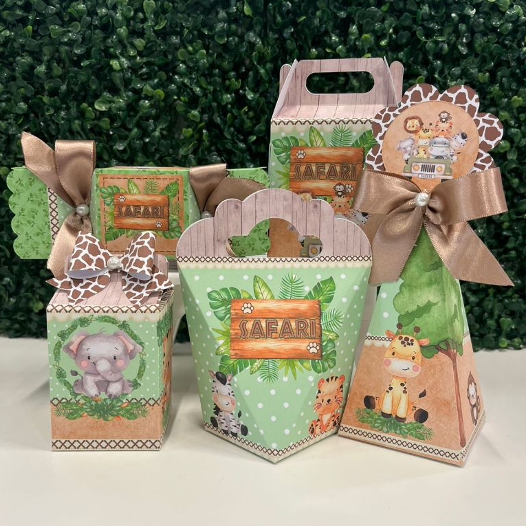 Kit 20 Caixas Safari Baby Personalizado|Festa de Aniversário|Peg Monte| Lembrancinhas|envio 24 horas