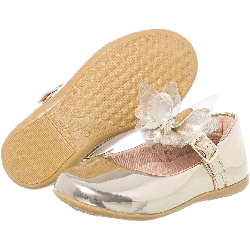 SAPATILHA infantil menina festa batizado daminha aniversario confortável 16 ao 27- BORBOLETA  TIRA