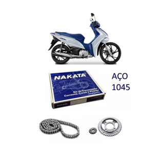 Kit Relação Transmissão Tração Andamento Biz 125 2005 à 2024 Original NAKATA em Oferta na Shopee