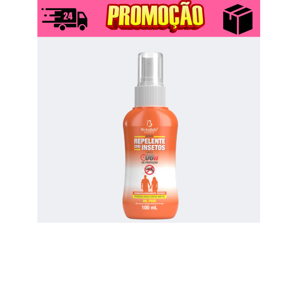 Repelente Spray Bio Instinto 200ml Oil Free Insetos