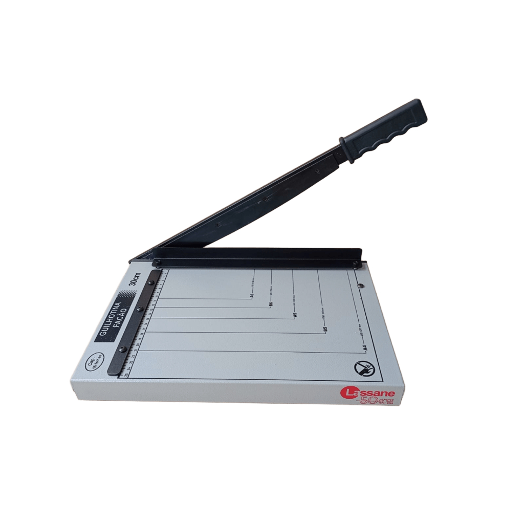 Guilhotina Facão de Aço 30cm Papel A4 Corte Simultâneo até 15 Fls.  - Lassane