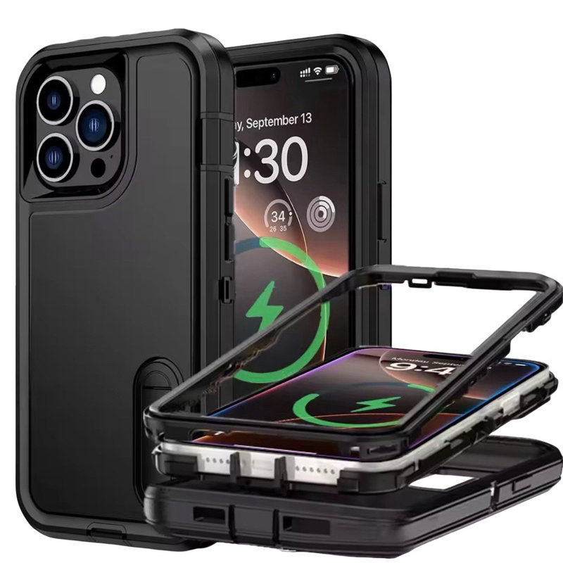 Capa anti impacto 3 em 1 para Iphone(xr/11/12/13/14/15/16/ 17/pro /pro max)iphone 7/8/7 plus/8 plus em Oferta na Shopee