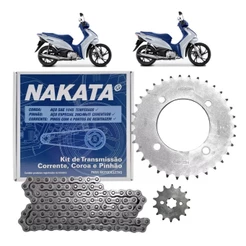 Kit Relação Transmissão Tração Andamento Biz 125 2005 à 2024 Original NAKATA