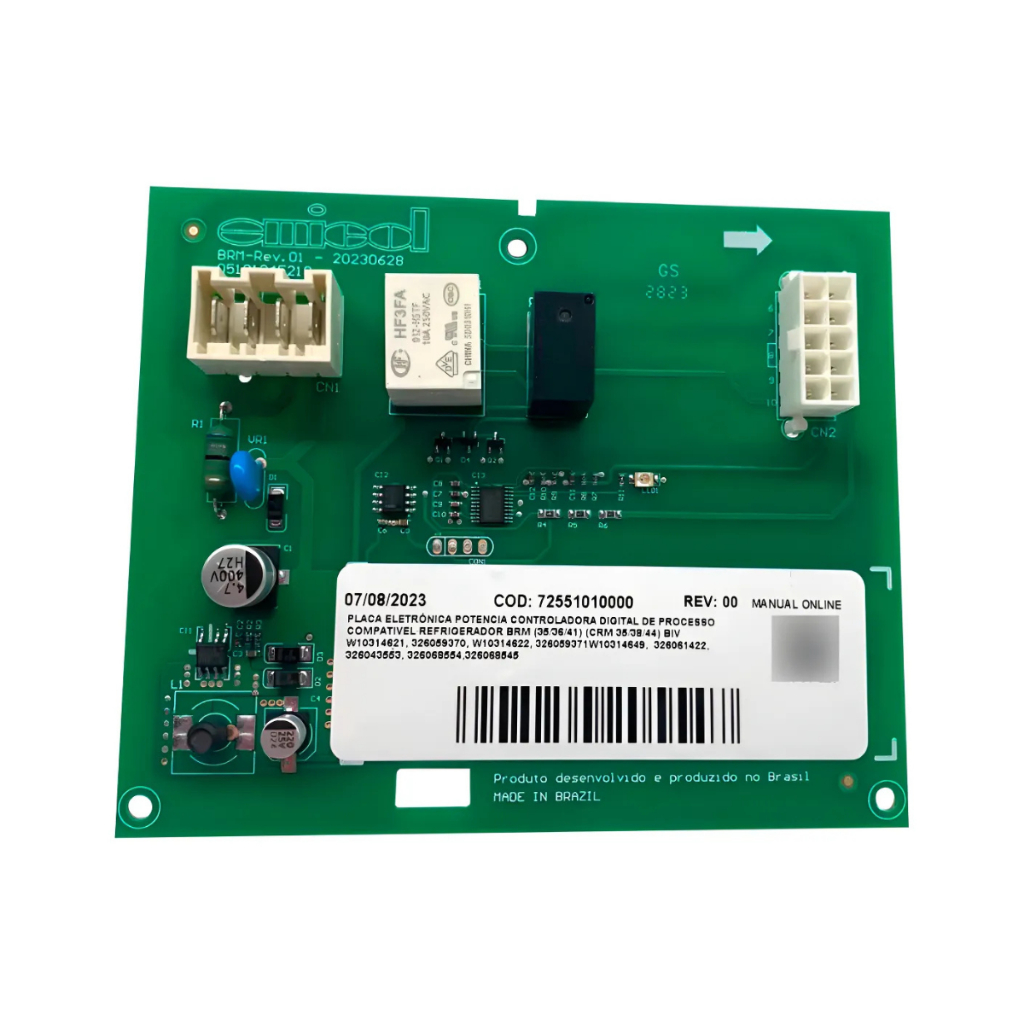 Placa Módulo Emicol Geladeira Brastemp Consul Brm35 Crm35 Brm41 Crm44 326059371