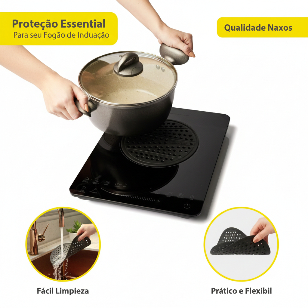 Kit 2 4 6 Protetor de Silicone Para Fogão Indução Cooktop Proteção Anti Risco Anti Derrapante Qualidade Nacional