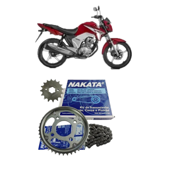 Kit Transmissão Relação Nakata Titan 150 Mix 2012 2013 2014 em Oferta na Shopee