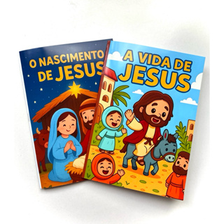 KIT DE COLORIR - COMBO NASCIMENTO E VIDA DE JESUS em Oferta na Shopee