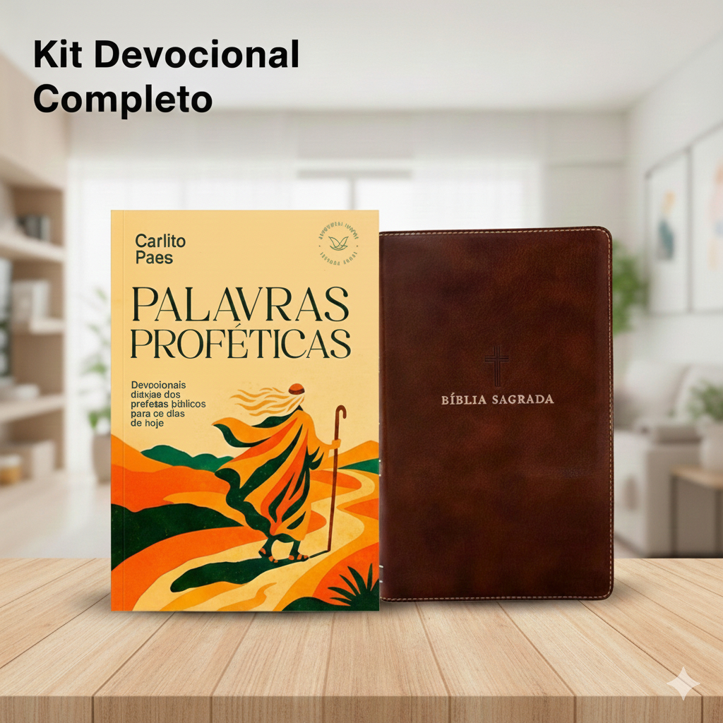 Kit Devocional Palavras Profeticas 2026 | Carlito Paes + Bíblia Sagrada | NVI | Couro Soft em Oferta na Shopee