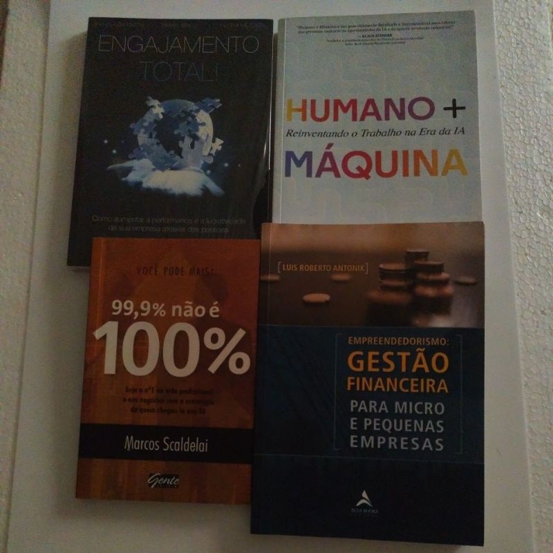 livros empreendedorismo / Gestão Financeira p micro e pequenas empresas / 99,9 não é 100% / Humano + máquina