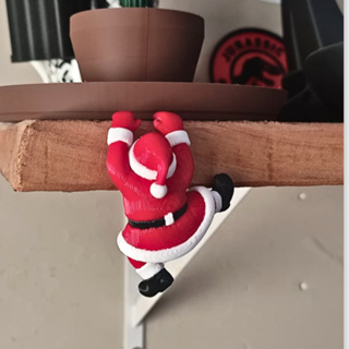 Enfeite Papai Noel Escalando | Impressão 3D | Decoração Natalina Prateleira em Oferta na Shopee