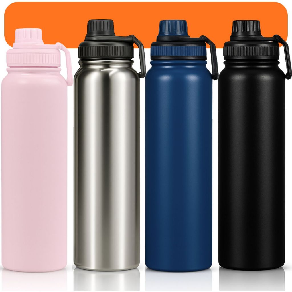 Garrafa Térmica 1000ml Garrafa Squeeze Frio/Quente Aço Inox Copo Esportivo 1L Portáti Envio Imediato