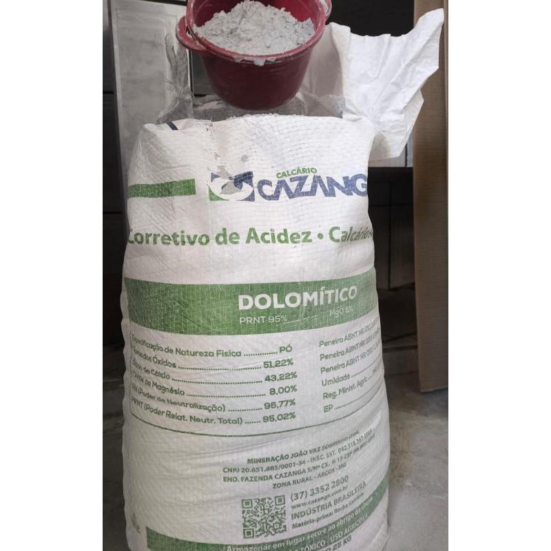 Calcário dolomítico cinza  100% agrícola corretor de acidez e performance de solo
