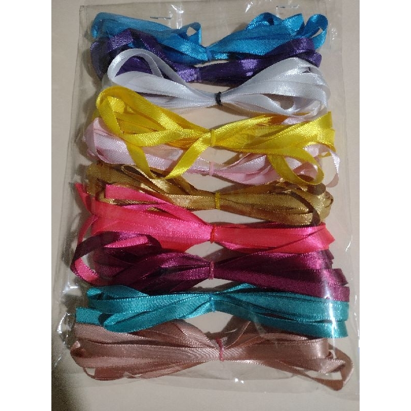 kit 10 cores de Fitas de Cetim Progresso n* 1 - cores sortidas de 2 metros cada em Oferta na Shopee