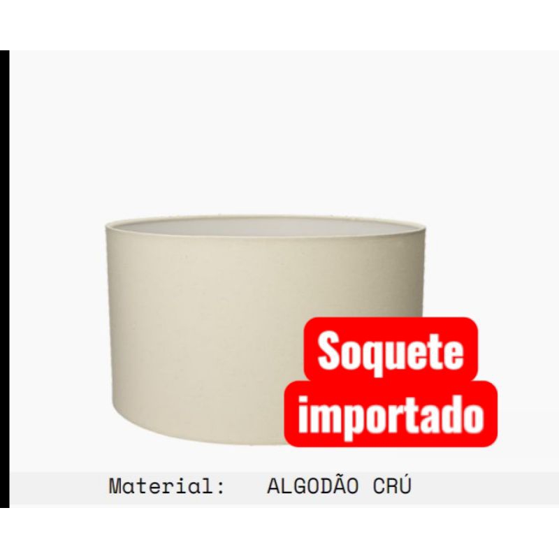 Cúpula p/ Abajur e luminária  40x40x22  Soquete importado