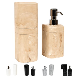 Kit Banheiro Porta Escovas + Sab Líquido Shampoo com Encaixe Adesivo P/ Creme Dental e Dispenser em Oferta na Shopee