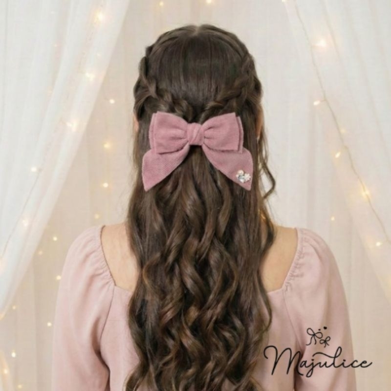 Laço de Cabelo Menina Luxo Infantil Juvenil  Festa de casamento Daminha Formatura Batizado