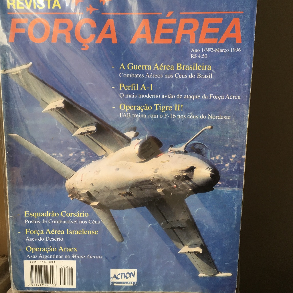 Revistas Revista Força Aérea, A revista brasileira de aviação militar, Lote com 5 revistas. usadas.