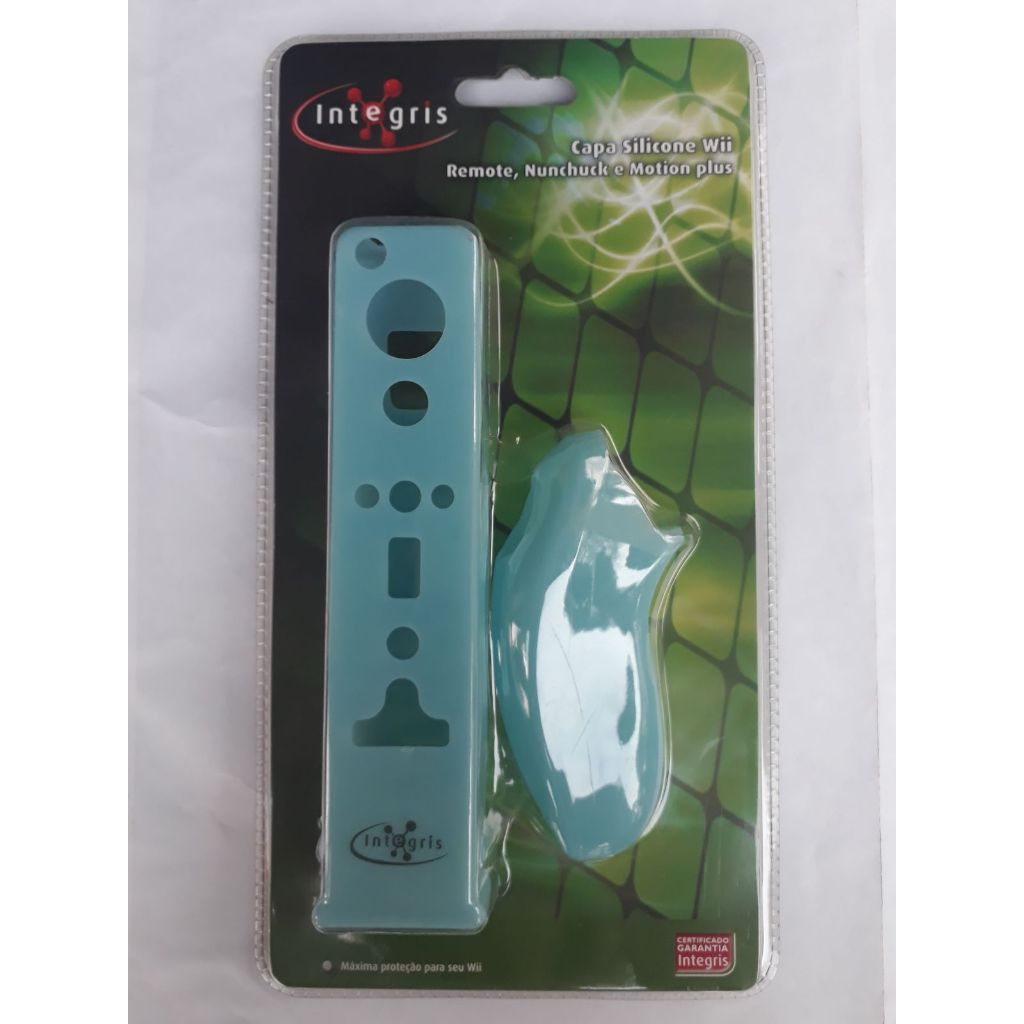 capa de silicone wii remote nunchuck motion plus azul 72x
