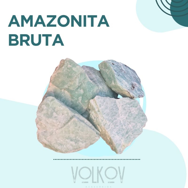 Pedra Amazonita Natural Bruta - Pedra do Equilíbrio e Calma