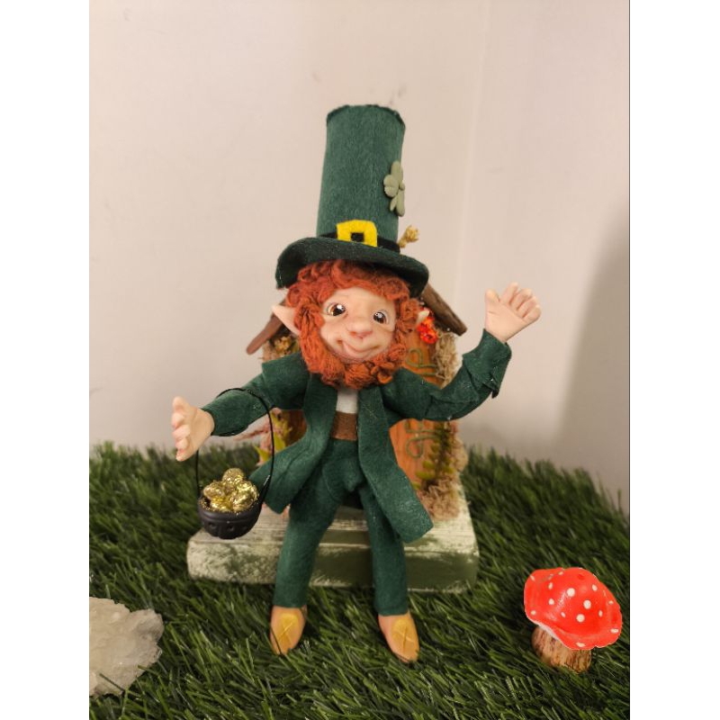 Duende Leprechaun Mágico da Sorte Abundância Prosperidade Garraduende Místico Articulado Artesanal Esotérico em Oferta na Shopee