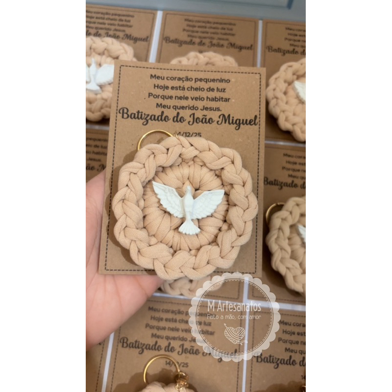 Lembrancinha Batizado Primeira Eucaristia Primeira Comunhão Crisma Chaveiro Mandala
