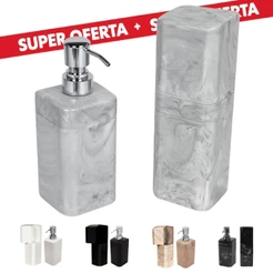 Kit Banheiro Porta Escovas + Porta Shampoo Sabonete Líquido Resistente