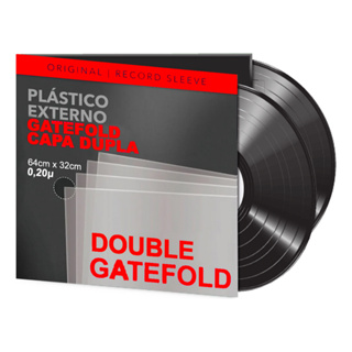 10 Plásticos Vinil Lp Duplo Double Gatefold 2 Bocas Duplo Gatefold 0.20 em Oferta na Shopee